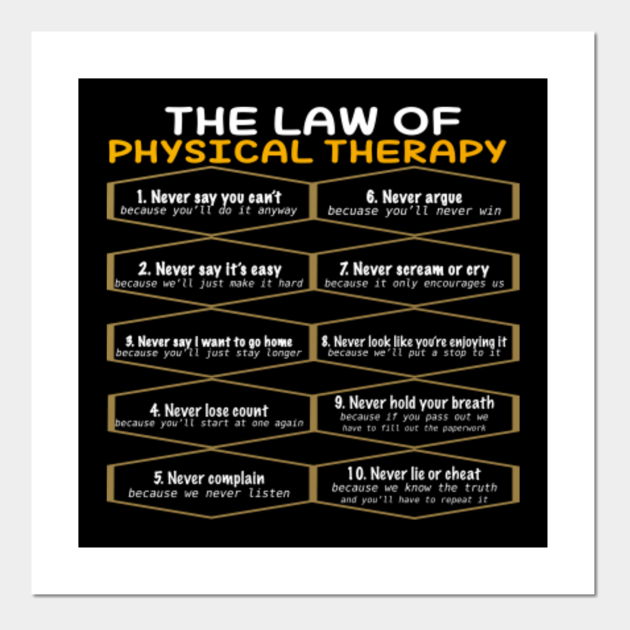The Laws Of Physical Therapy Awesome Therapist Gift - The Laws Of